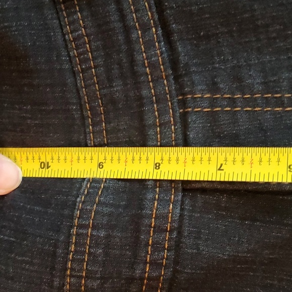 Dark Strtch Denim Overalls with Clear Gemlike Bottons sz 5/6 - Picture 11 of 13